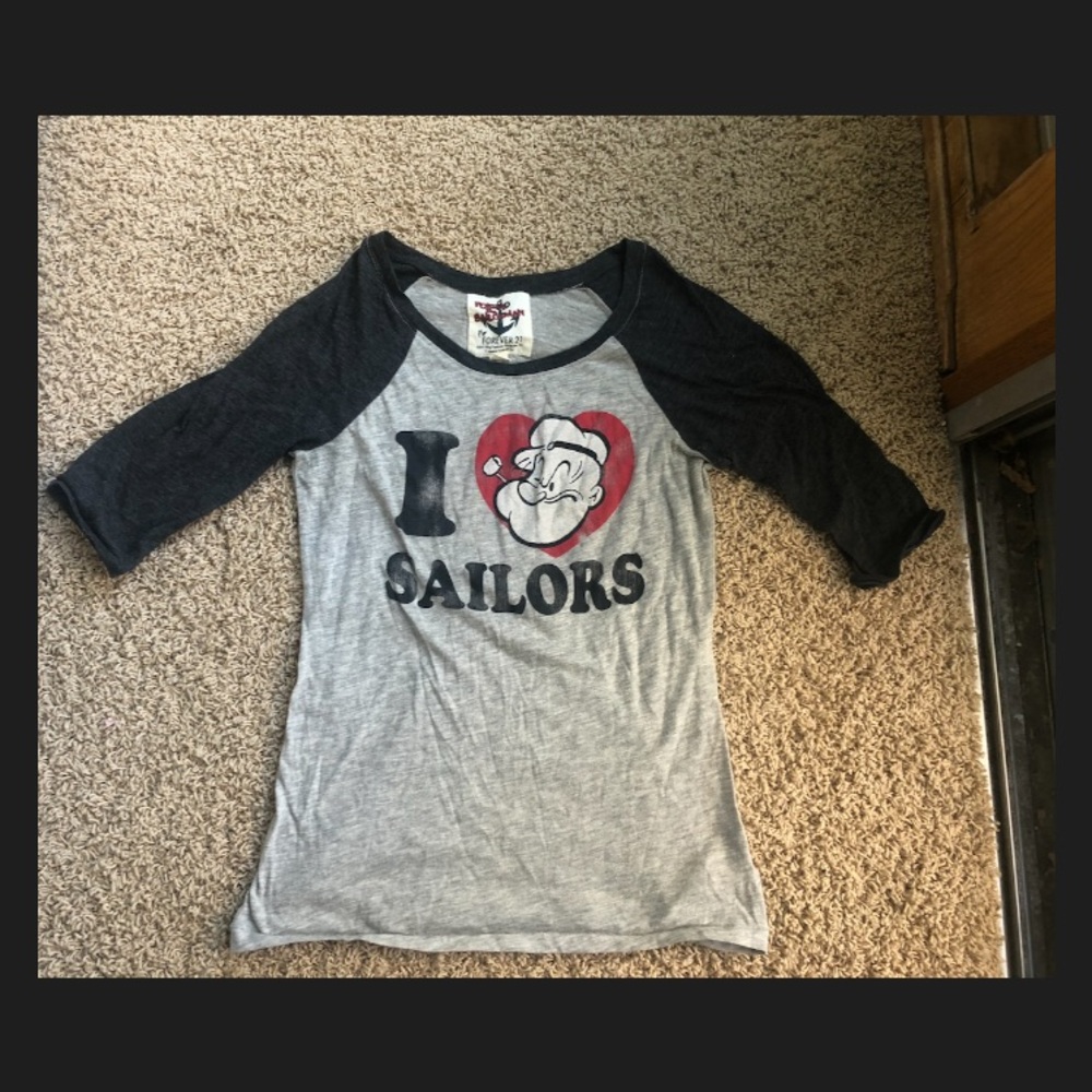 F21 Popeye baseball tea Sz M - Picture 2 of 7